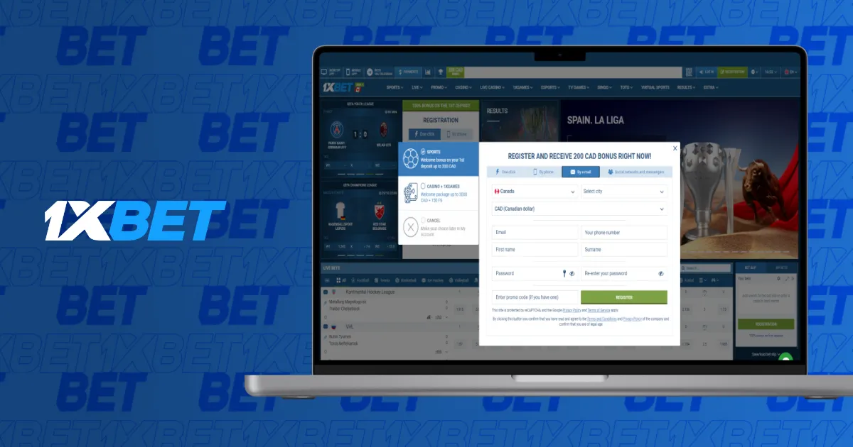 1xBet PC Registration Guide