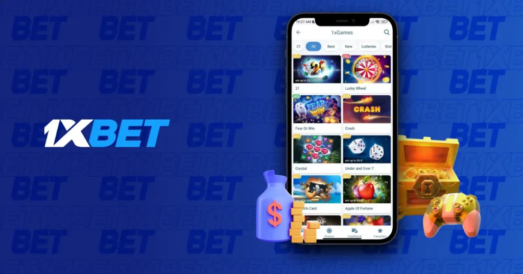 1xBet betting and casino games in Kenya